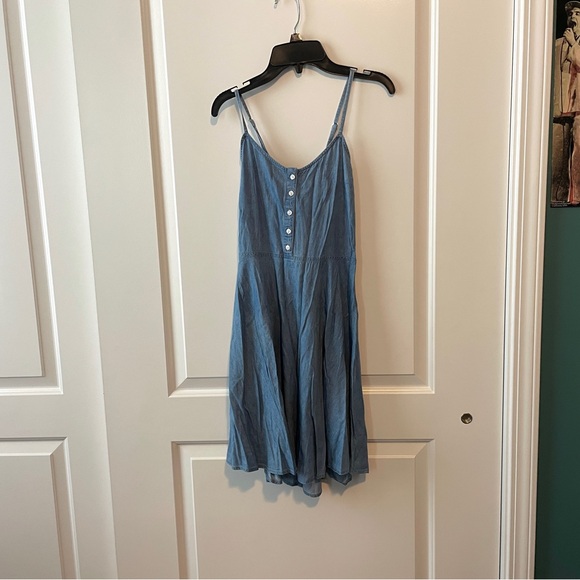 SO Y2K Vintage Light Blue Button-Front Chemise Denim Jean Dress - Picture 1 of 5